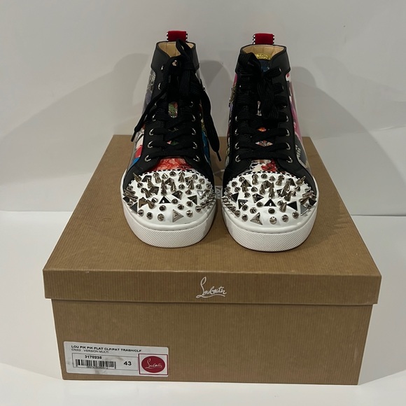 COPY - Christian LouBoutin FLAT VV/PATENT/PAVE STRASS - PURPLE POP 3160904 size… - Picture 3 of 9